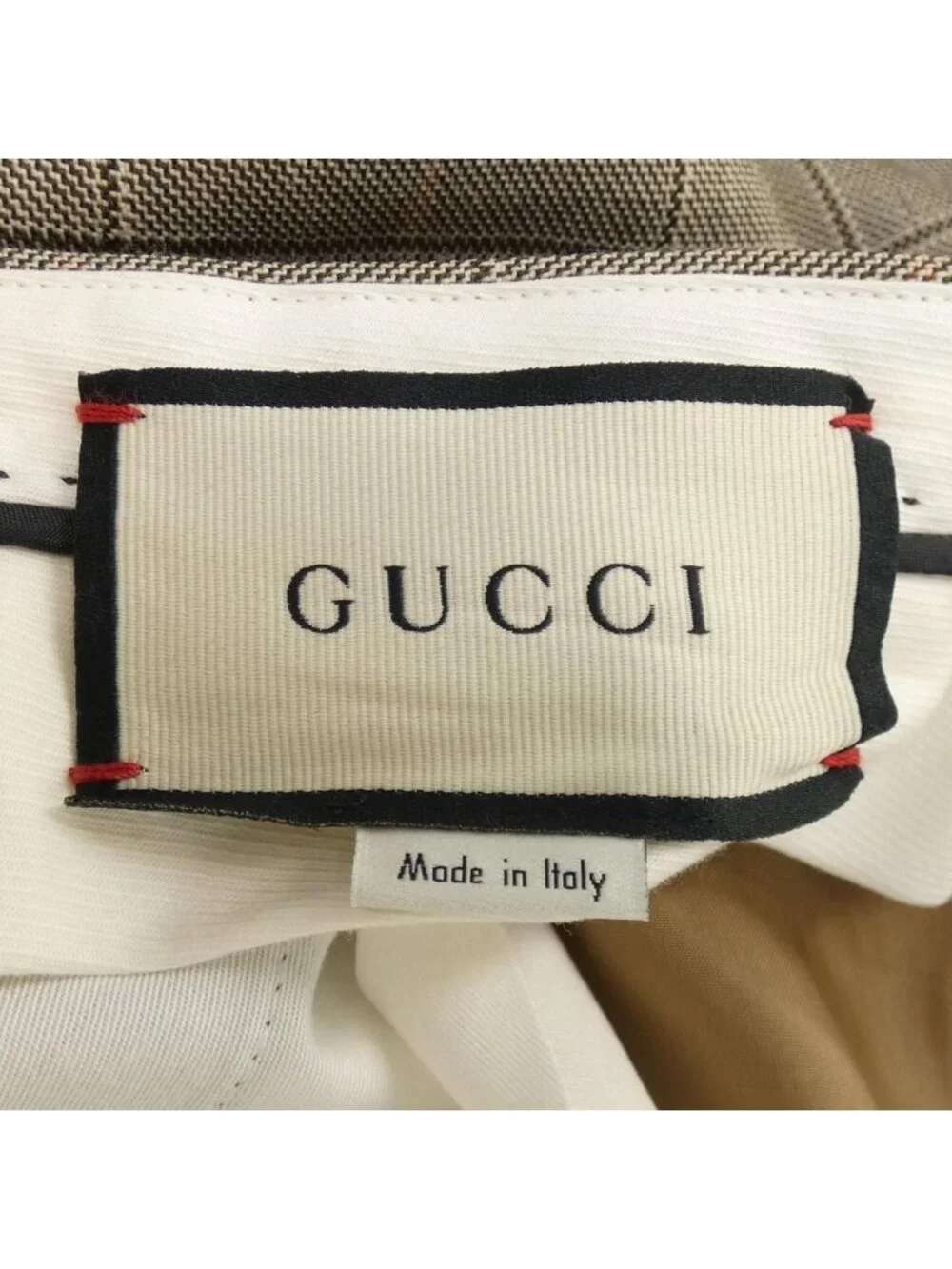 Gucci Check Wool Pants